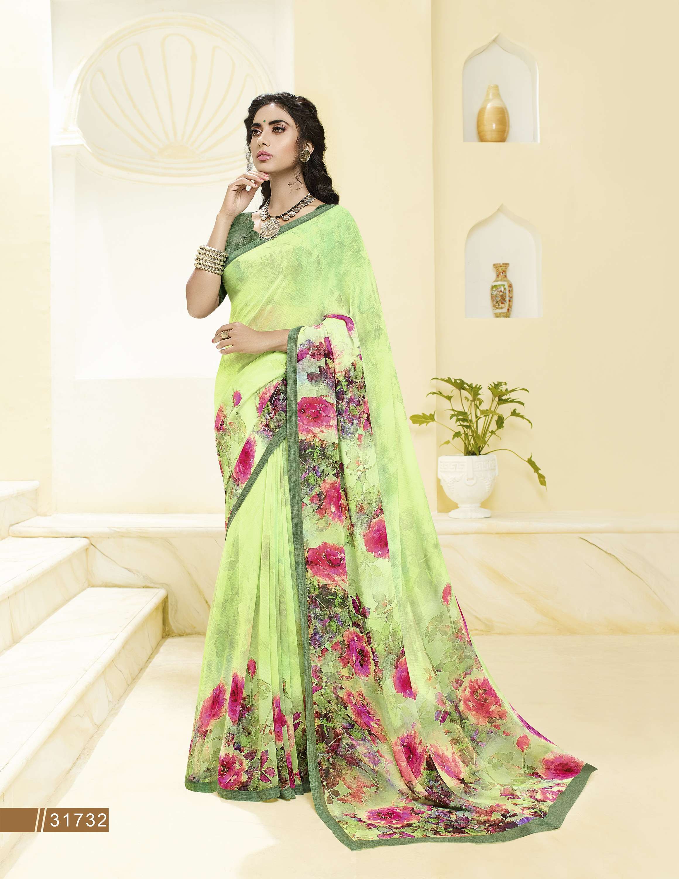 GARDENIA VOL-7 BY SUBHASH SAREES 31721 TO 31734 SERIES INDIAN TRADITIONAL WEAR COLLECTION BEAUTIFUL STYLISH FANCY COLORFUL PARTY WEAR & OCCASIONAL WEAR GEORGETTE PRINTED SAREES AT WHOLESALE PRICE