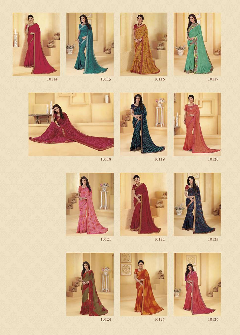 RIVIERA VOL-11 BY SUBHASH SAREES 10101 TO 10126 SERIES INDIAN TRADITIONAL WEAR COLLECTION BEAUTIFUL STYLISH FANCY COLORFUL PARTY WEAR & OCCASIONAL WEAR GEORGETTE PRINTED SAREES AT WHOLESALE PRICE