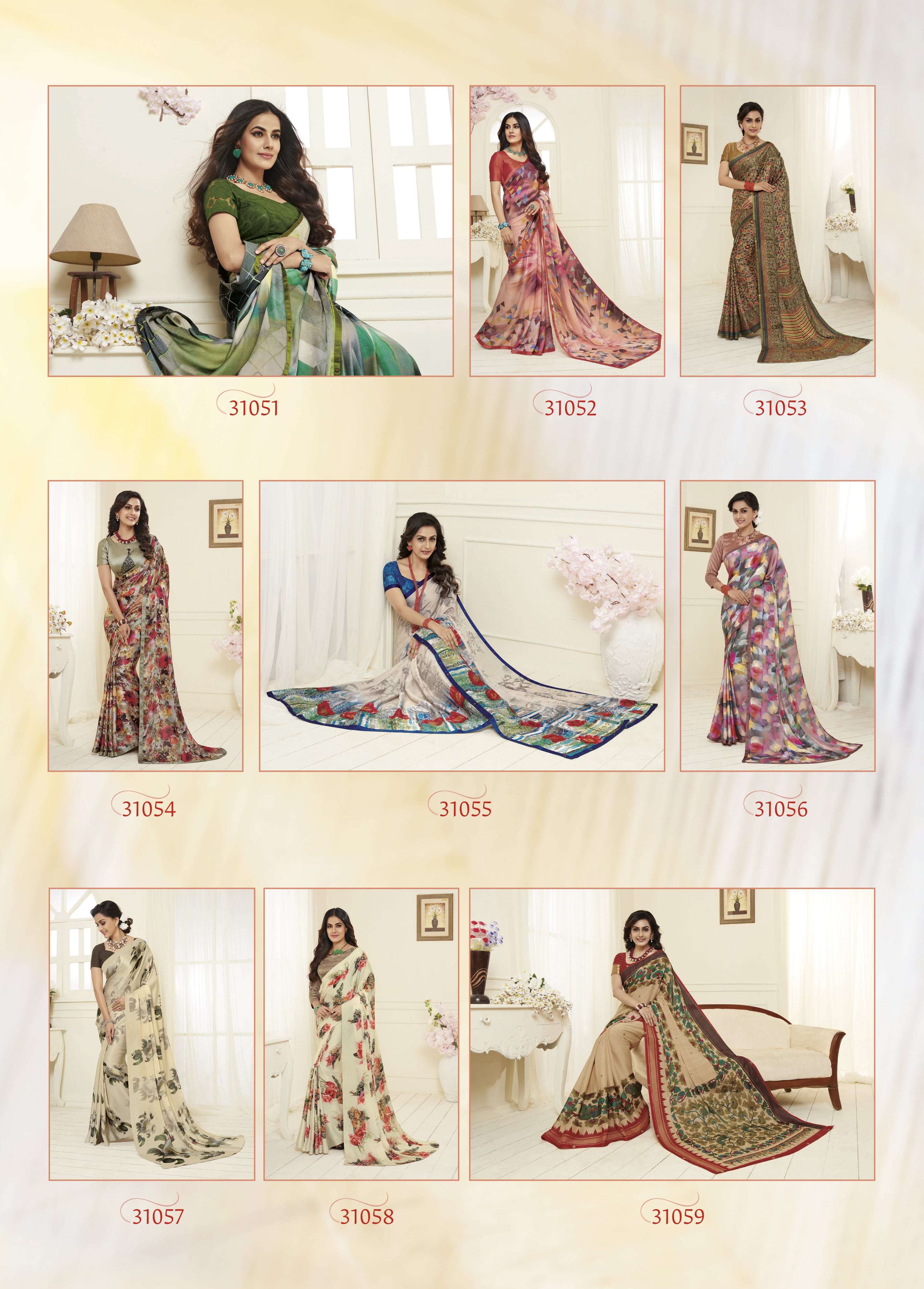 PRINTONIC VOL-3 BY SUBHASH SAREES 31051 TO 31066 SERIES INDIAN TRADITIONAL WEAR COLLECTION BEAUTIFUL STYLISH FANCY COLORFUL PARTY WEAR & OCCASIONAL WEAR GEORGETTE/SATIN GEORGETTE SAREES AT WHOLESALE PRICE