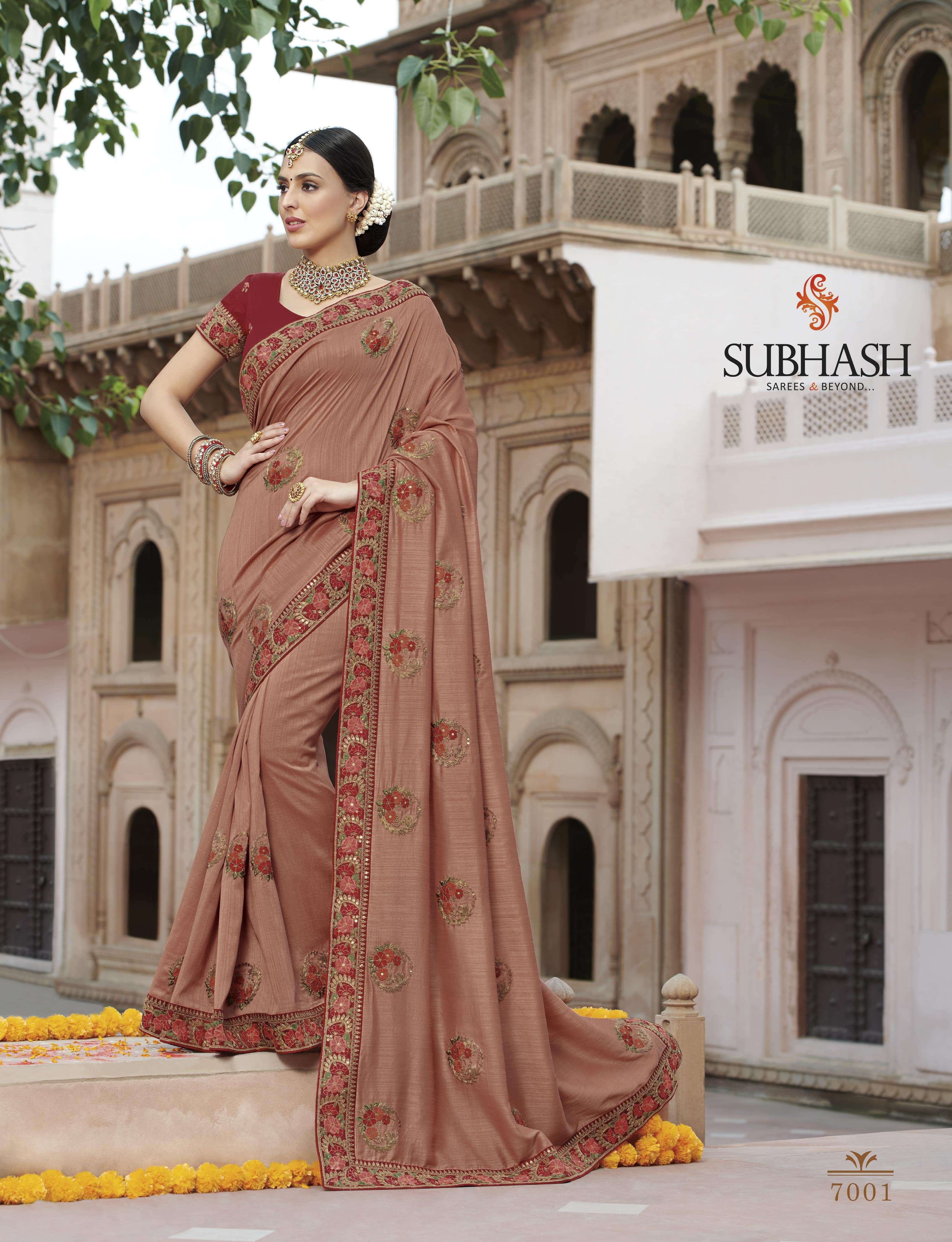 NYASSA VOL-8 BY SUBHASH SAREES 7001 TO 7012 SERIES INDIAN TRADITIONAL WEAR COLLECTION BEAUTIFUL STYLISH FANCY COLORFUL PARTY WEAR & OCCASIONAL WEAR GEORGETTE/CHIFFON/SILK SAREES AT WHOLESALE PRICE