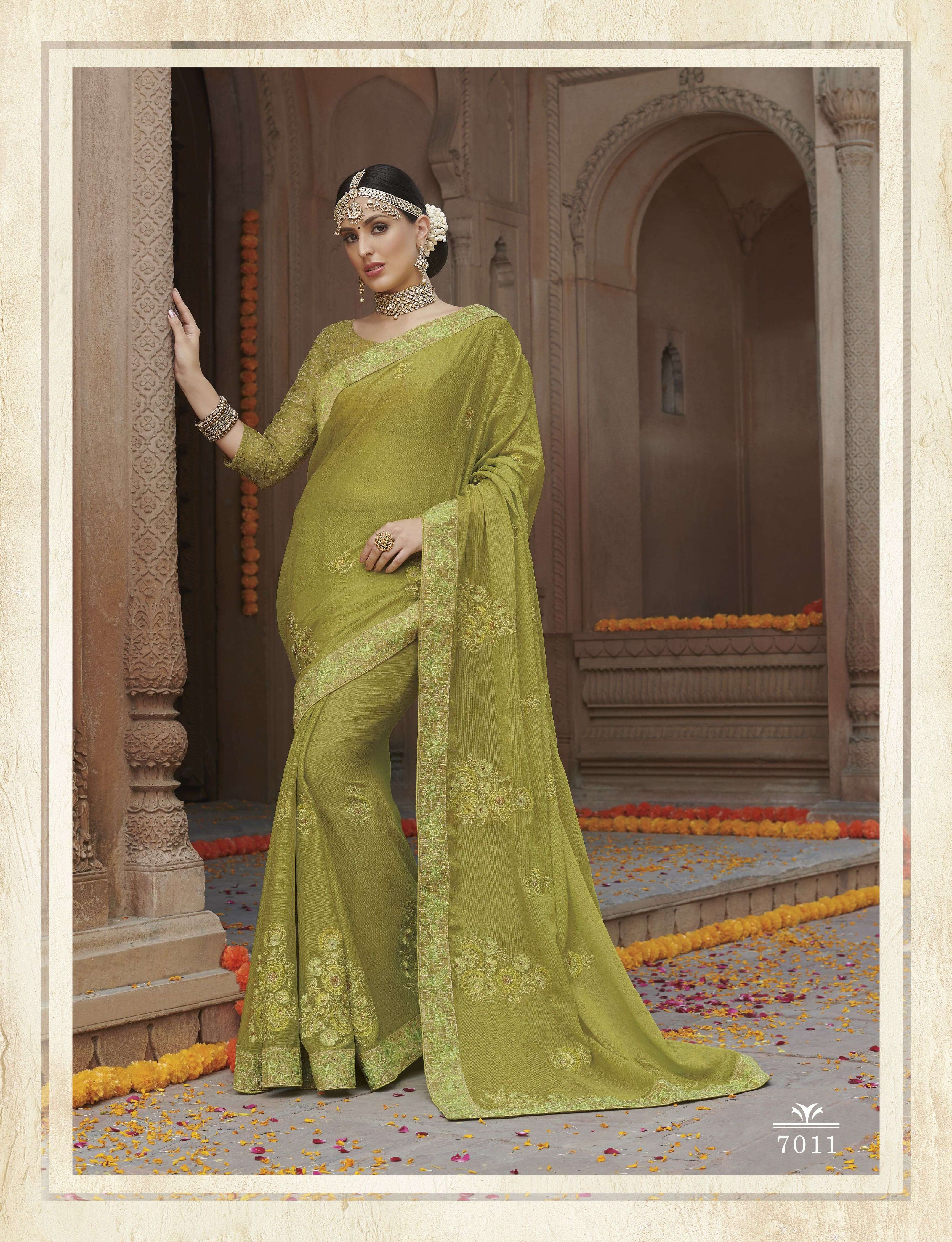 NYASSA VOL-8 BY SUBHASH SAREES 7001 TO 7012 SERIES INDIAN TRADITIONAL WEAR COLLECTION BEAUTIFUL STYLISH FANCY COLORFUL PARTY WEAR & OCCASIONAL WEAR GEORGETTE/CHIFFON/SILK SAREES AT WHOLESALE PRICE
