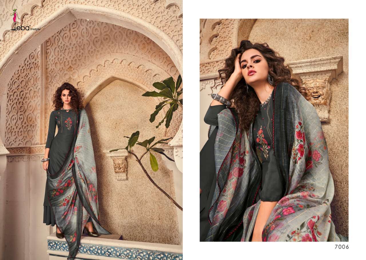 ELITE BY EBA LIFE STYLE 7001 TO 7008 SERIES BEAUTIFUL STYLISH FANCY COLORFUL DESIGNER PARTY WEAR & ETHNIC WEAR PURE MUSLIN WITH EMBROIDERY DRESSES AT WHOLESALE PRICE