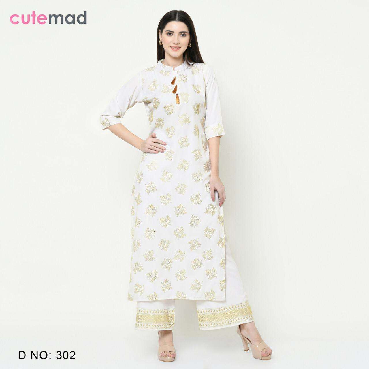 CUTEMADE VOL-3 BY KESARI EXPORT 301 TO 306 SERIES BEAUTIFUL COLORFUL STYLISH FANCY CASUAL WEAR & ETHNIC WEAR & READY TO WEAR AMERICAN CRAPE KURTIS AT WHOLESALE PRICE
