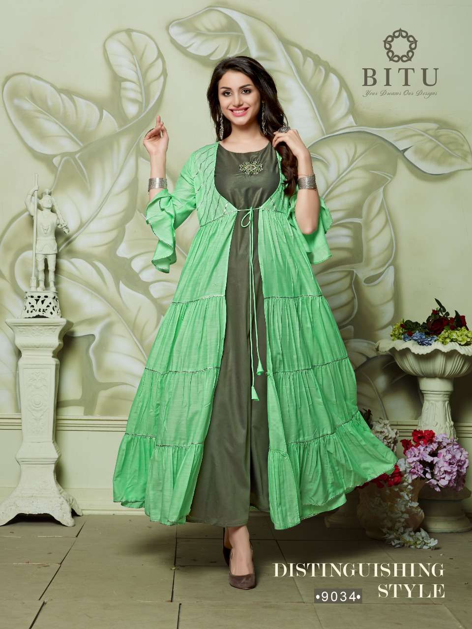 Autograph By Bitu 9032 To 9040 Series Beautiful Stylish Fancy Colorful Casual Wear & Ethnic Wear & Ready To Wear Muslin With China Cotton Kurtis At Wholesale Price