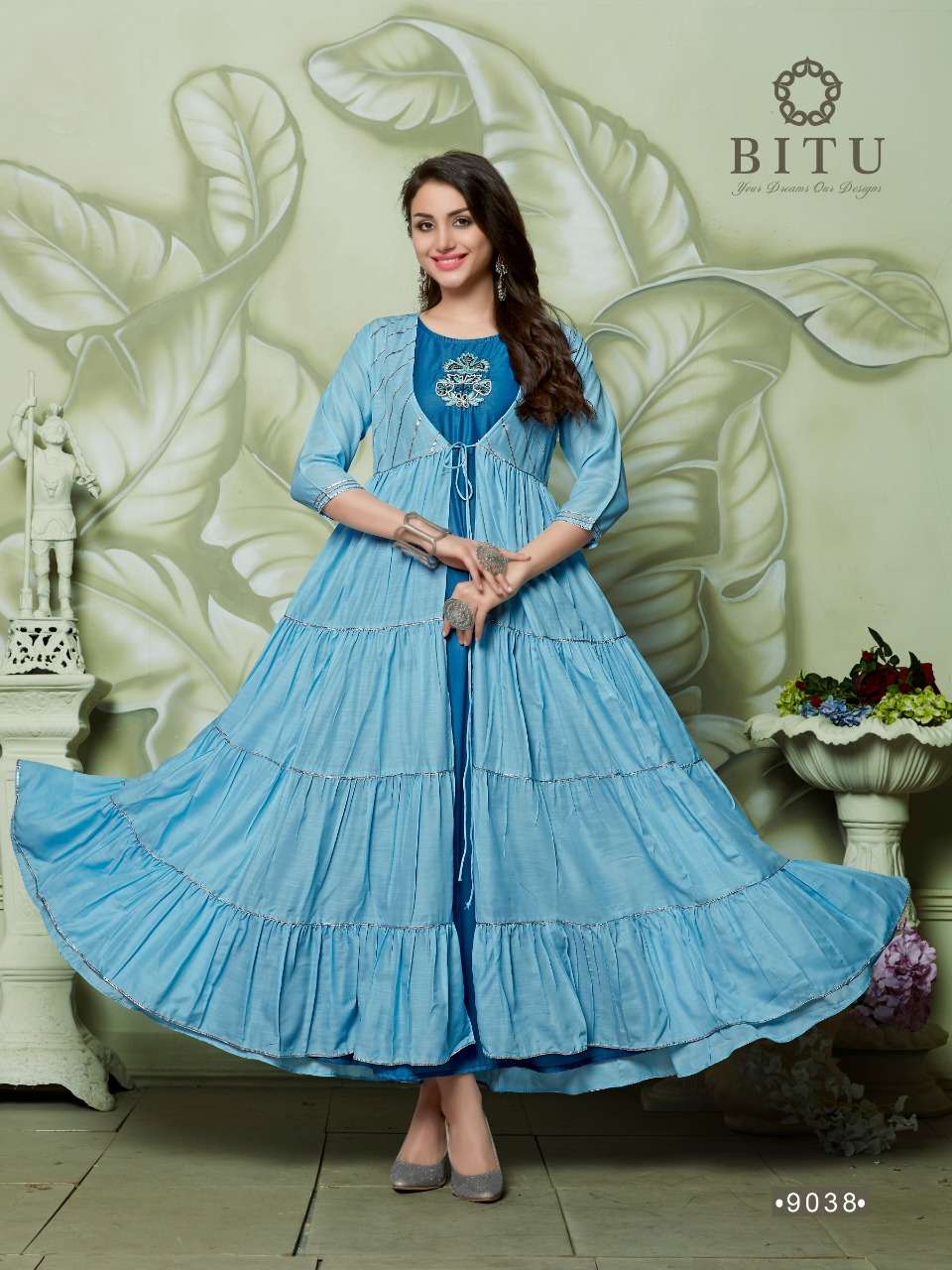 Autograph By Bitu 9032 To 9040 Series Beautiful Stylish Fancy Colorful Casual Wear & Ethnic Wear & Ready To Wear Muslin With China Cotton Kurtis At Wholesale Price