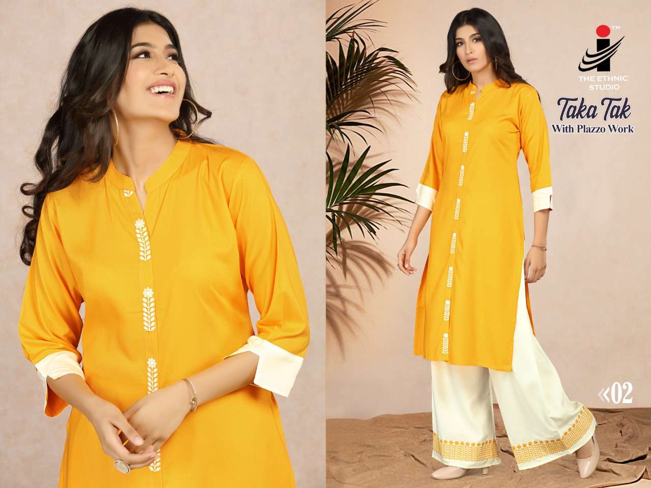 TAKA TAK BY THE ETHNIC STUDIO 01 TO 08 SERIES BEAUTIFUL STYLISH COLORFUL FANCY PARTY WEAR & ETHNIC WEAR & READY TO WEAR RAYON PRINTED KURTIS AT WHOLESALE PRICE