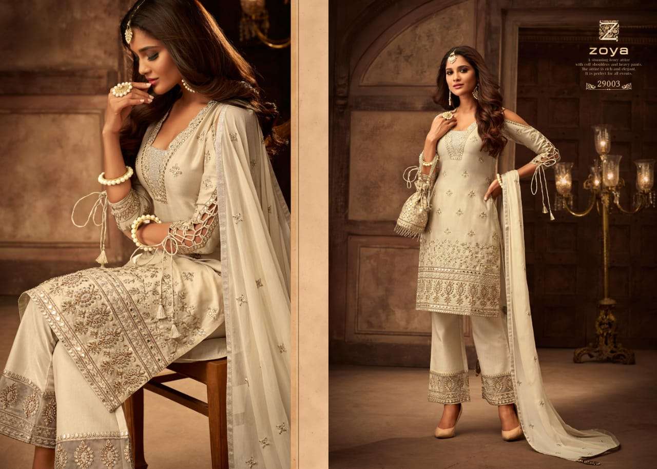 Moments By Zoya 29001 To 29008 Series Beautiful Stylish Designer Printed And Embroidered Party Wear Occasional Wear Georgette Embroidered Dresses At Wholesale Price