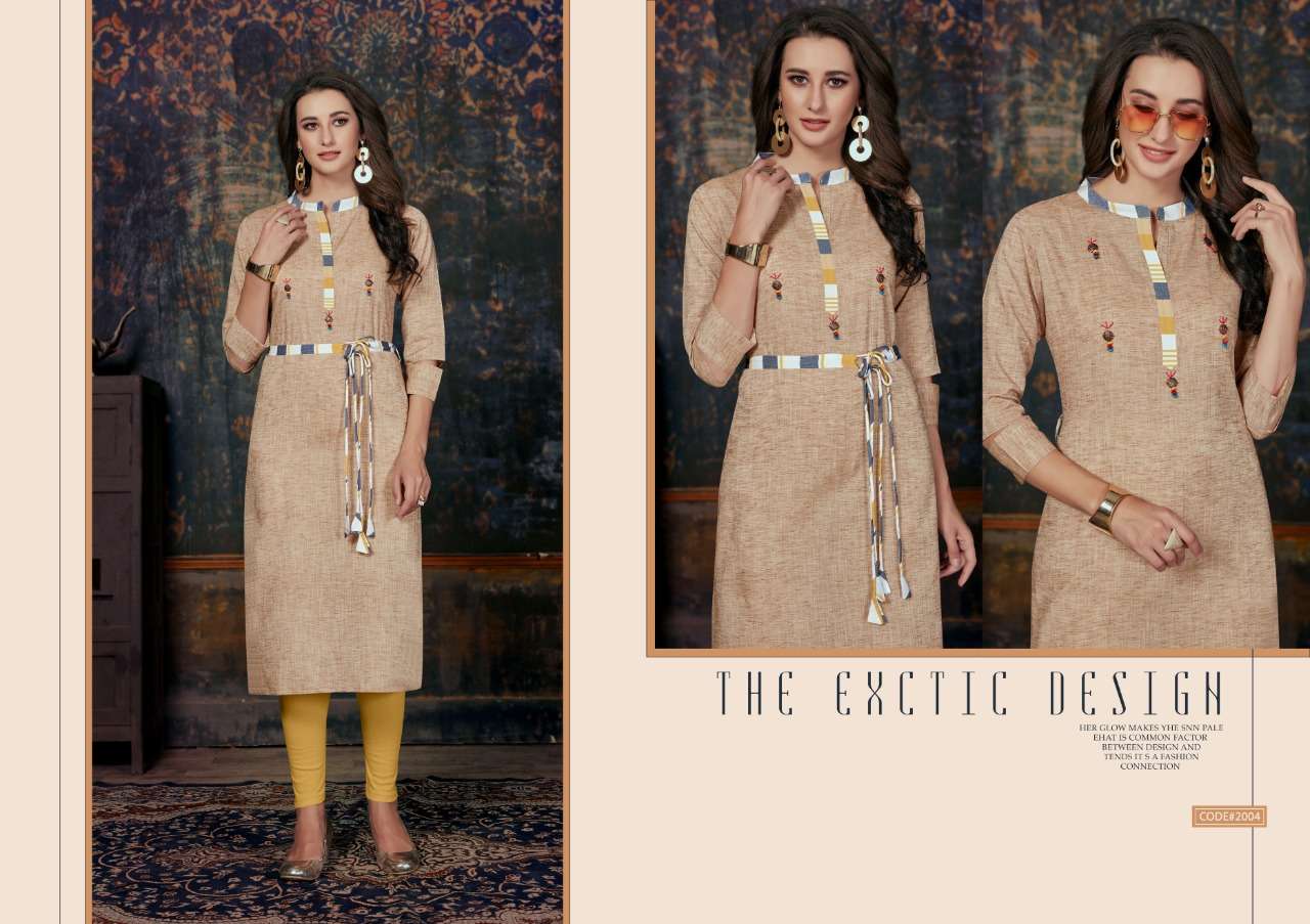 PAYAS VOL-2 BY NITISHA NX 2001 TO 2008 SERIES BEAUTIFUL STYLISH FANCY COLORFUL CASUAL WEAR & ETHNIC WEAR & READY TO WEAR COTTON KHADI KURTIS AT WHOLESALE PRICE