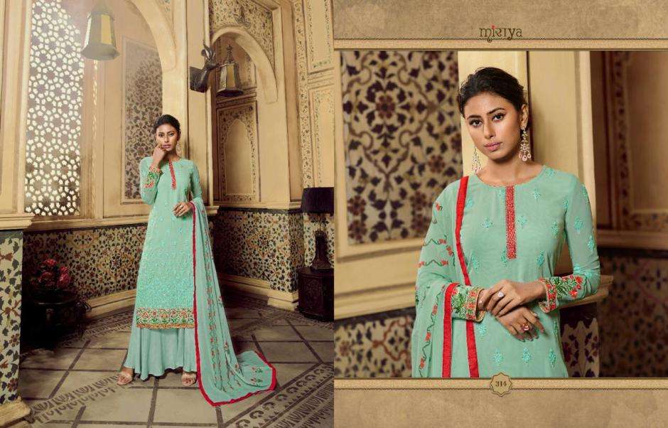 MIRAYA VOL-16 BY AARAV TRENDZ 313 TO 317 SERIES BEAUTIFUL SUITS STYLISH FANCY COLORFUL PARTY WEAR & OCCASIONAL WEAR REAL GEORGETTE DRESSES AT WHOLESALE PRICE