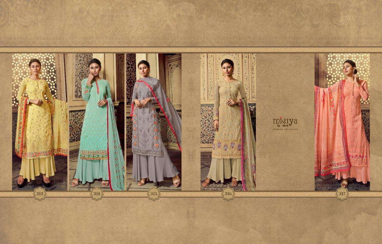 MIRAYA VOL-16 BY AARAV TRENDZ 313 TO 317 SERIES BEAUTIFUL SUITS STYLISH FANCY COLORFUL PARTY WEAR & OCCASIONAL WEAR REAL GEORGETTE DRESSES AT WHOLESALE PRICE