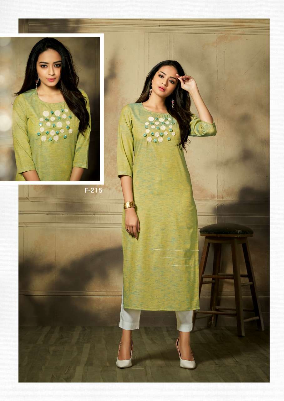 JASHN BY RUDDHI 211 TO 217 SERIES BEAUTIFUL STYLISH FANCY COLORFUL CASUAL WEAR & ETHNIC WEAR & READY TO WEAR PURE HANDLOOM COTTON KURTIS AT WHOLESALE PRICE