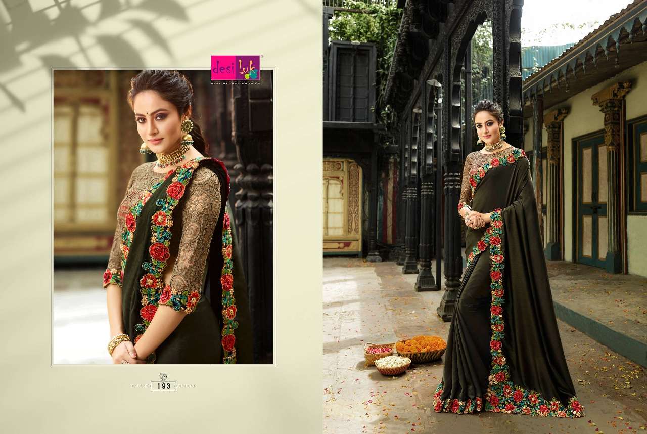 PREM RIVAZ VOL-5 BY DESI LUK 189 TO 208 SERIES INDIAN TRADITIONAL WEAR COLLECTION BEAUTIFUL STYLISH FANCY COLORFUL PARTY WEAR & OCCASIONAL WEAR FANCY SAREES AT WHOLESALE PRICE