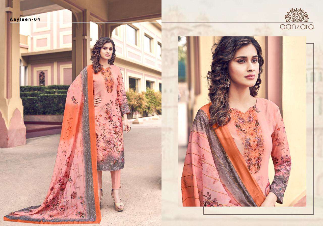 AAYLEEN BY AANZARA 01 TO 06 SERIES BEAUTIFUL STYLISH DESIGNER PRINTED AND EMBROIDERED PARTY WEAR OCCASIONAL WEAR HEAVY KATHLI EMBROIDERY DRESSES AT WHOLESALE PRICE