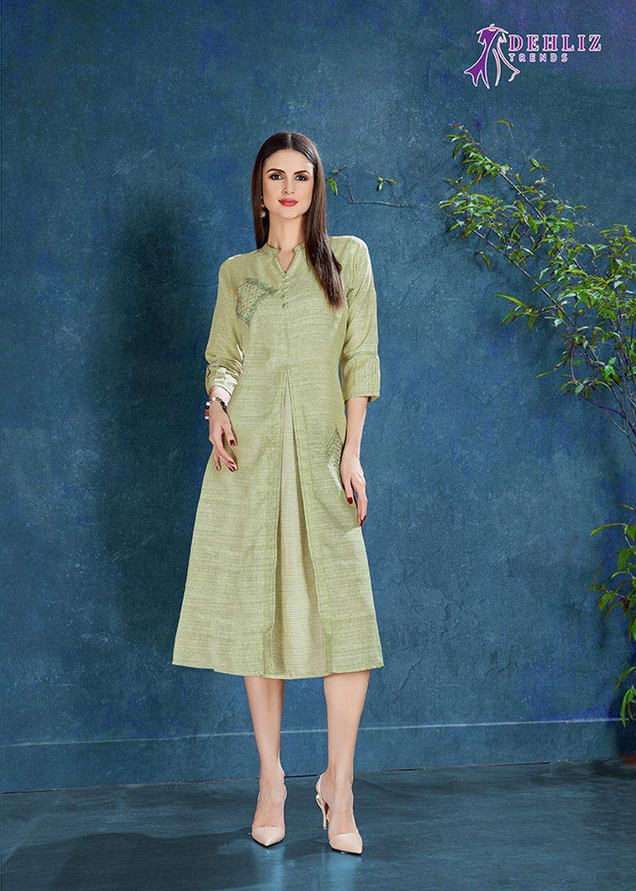 VED BY DEHLIZ TRENDS 2086 TO 2091 SERIES BEAUTIFUL STYLISH FANCY COLORFUL CASUAL WEAR & ETHNIC WEAR SILK EMBROIDERED KURTIS AT WHOLESALE PRICE