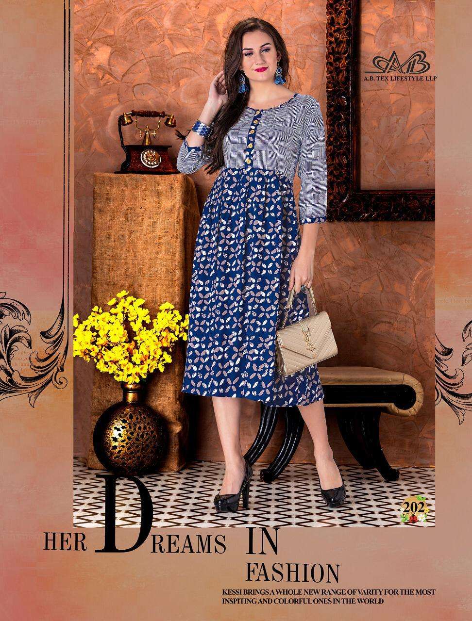 SUHANI BY A.B FASHION 201 TO 207 SERIES BEAUTIFUL STYLISH FANCY COLORFUL CASUAL WEAR & ETHNIC WEAR HEAVY RAYON PRINTED KURTIS AT WHOLESALE PRICE