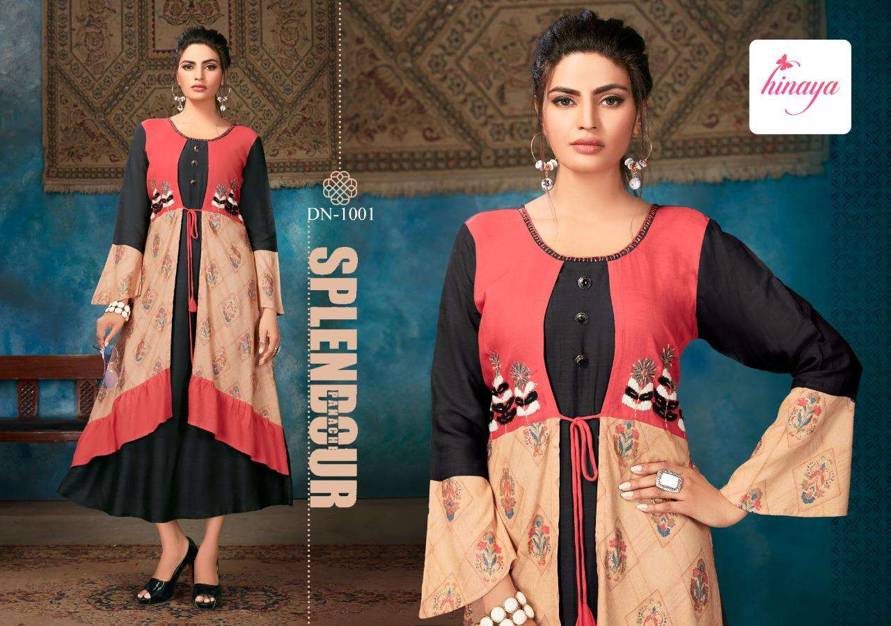 KAREENA VOL-2 BY HINAYA 1001 TO 1006 SERIES BEAUTIFUL COLORFUL STYLISH FANCY CASUAL WEAR & ETHNIC WEAR & READY TO WEAR RAYON DIGITAL PRINTED KURTIS AT WHOLESALE PRICE