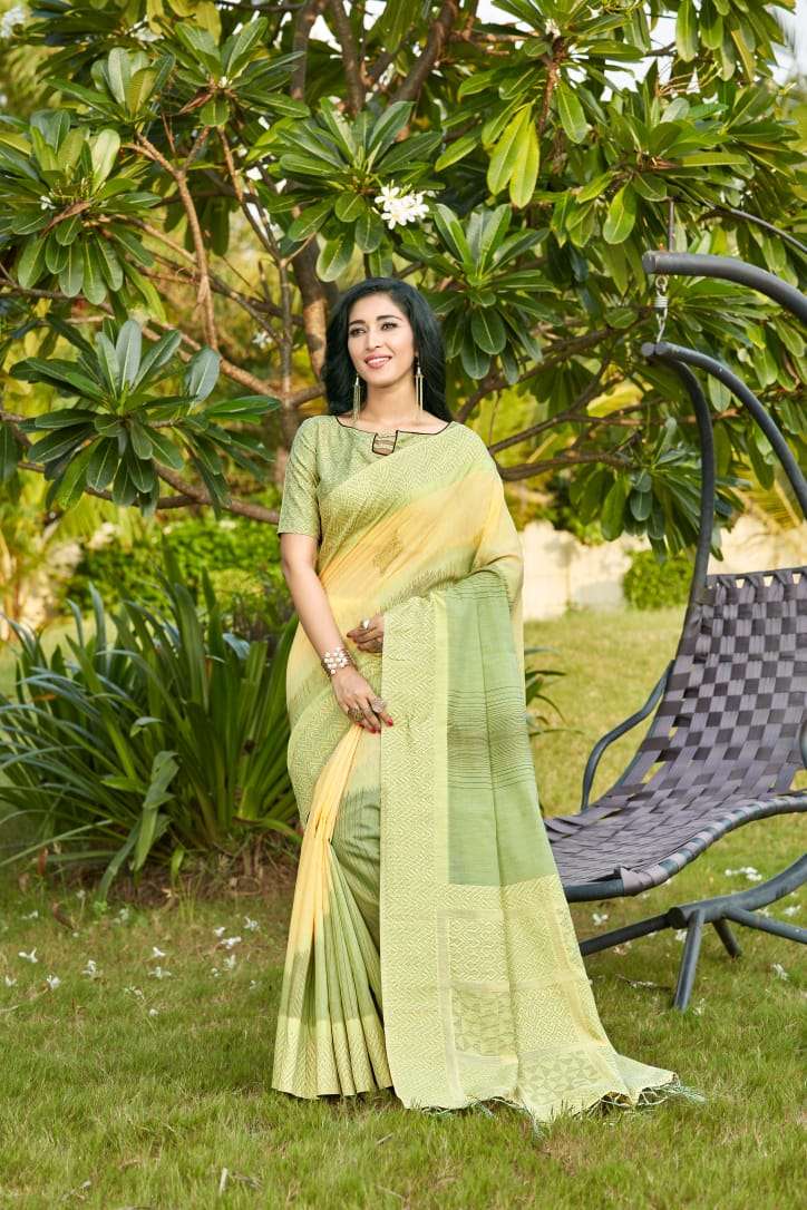 Paridhan Silk By Raj Yog 01 To 06 Series Indian Traditional Wear Collection Beautiful Stylish Fancy Colorful Party Wear & Occasional Wear Pure Linen Silk Printed Sarees At Wholesale Price
