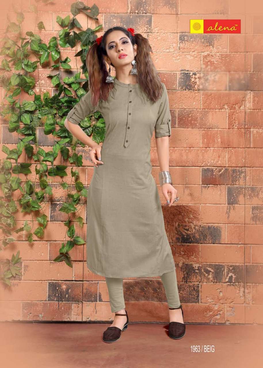 COCKTAIL BY ALENA 01 TO 10 SERIES BEAUTIFUL STYLISH FANCY COLORFUL CASUAL WEAR & ETHNIC WEAR COTTON FLEX KURTIS AT WHOLESALE PRICE