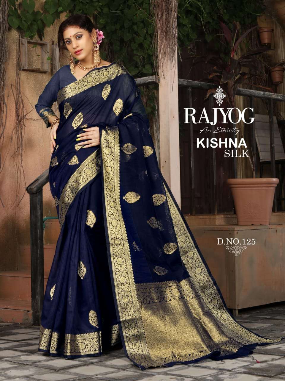 KISHNA SILK BY RAJ YOG 120 TO 125 SERIES INDIAN TRADITIONAL WEAR COLLECTION BEAUTIFUL STYLISH FANCY COLORFUL PARTY WEAR & OCCASIONAL WEAR SOFT COTTON WEAVING PRINTED SAREES AT WHOLESALE PRICE