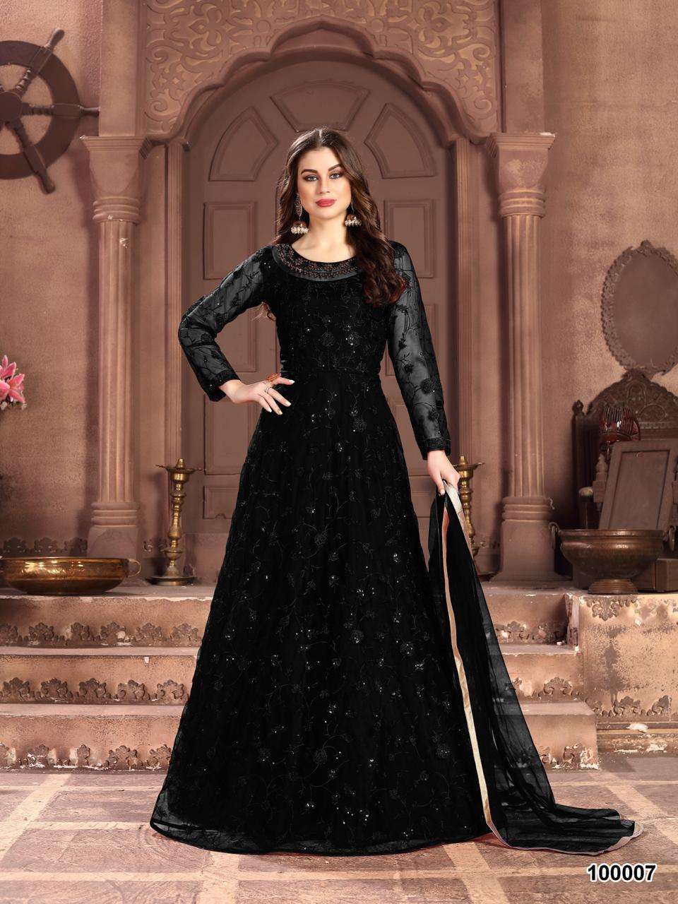 AANAYA VOL-100 NEW COLOURS BY TWISHA 100005 TO 100008 SERIES BEAUTIFUL ANARKALI SUITS STYLISH FANCY COLORFUL PARTY WEAR & ETHNIC WEAR NET WITH EMBROIDERED DRESSES AT WHOLESALE PRICE