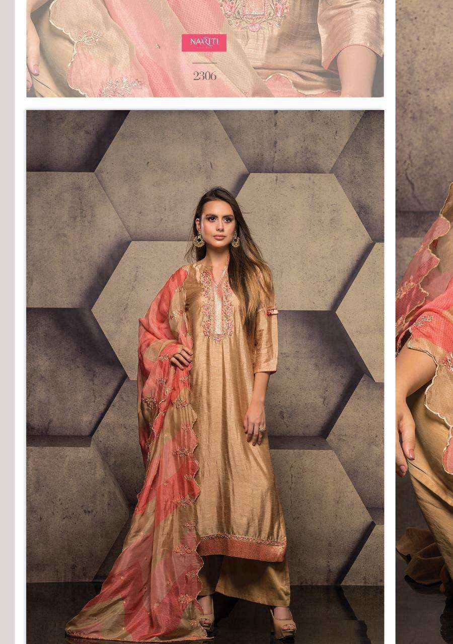 SUMONA BY NAARITI 2300 TO 2306 SERIES BEAUTIFUL STYLISH SUITS FANCY COLORFUL CASUAL WEAR & ETHNIC WEAR & READY TO WEAR DYED SILK WITH EMBROIDERY DRESSES AT WHOLESALE PRICE