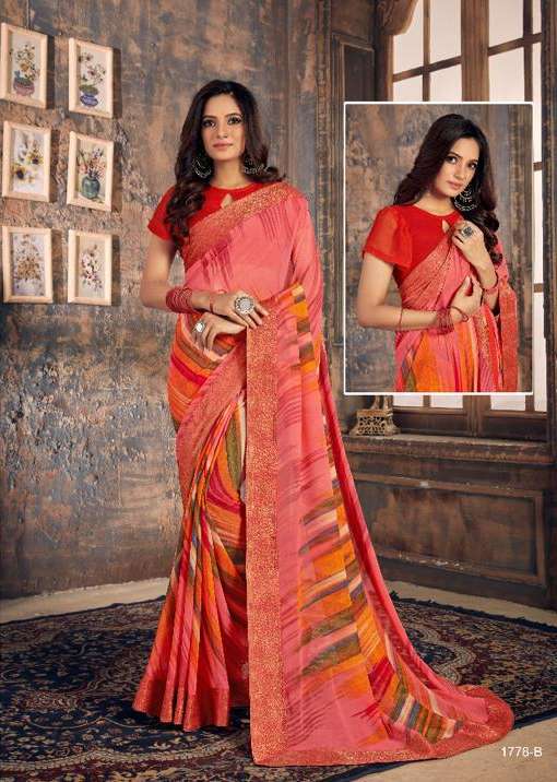 APSARA BY ALVEERA 1778-A TO 1787-B SERIES INDIAN TRADITIONAL WEAR COLLECTION BEAUTIFUL STYLISH FANCY COLORFUL PARTY WEAR & OCCASIONAL WEAR GEORGETTE EMBROIDERED SAREES AT WHOLESALE PRICE