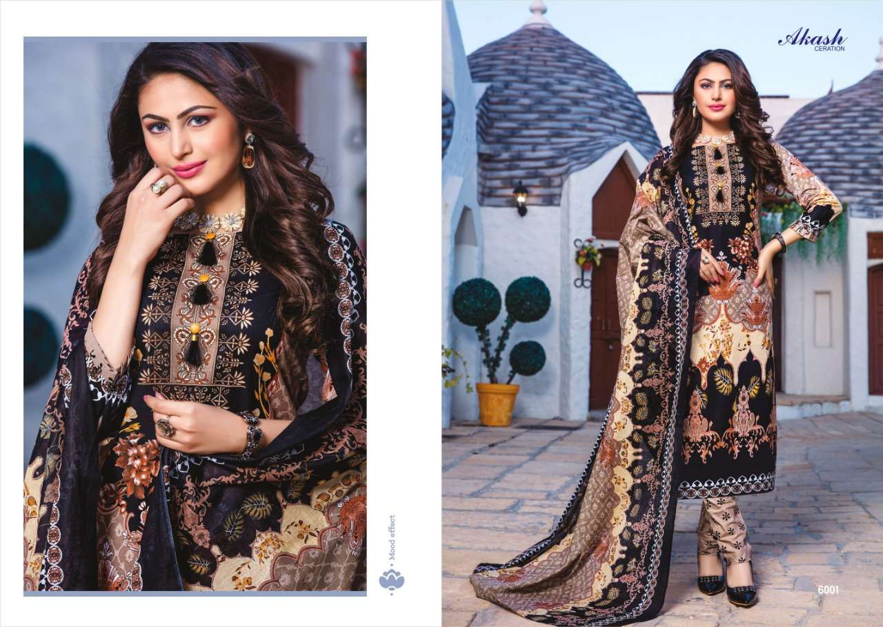 NOOR E SABNAM VOL-6 BY AKASH CREATION 6001 TO 6010 SERIES BEAUTIFUL COLLECTION SUITS STYLISH FANCY COLORFUL CASUAL WEAR & ETHNIC WEAR PURE COTTON PRINTED DRESSES AT WHOLESALE PRICE