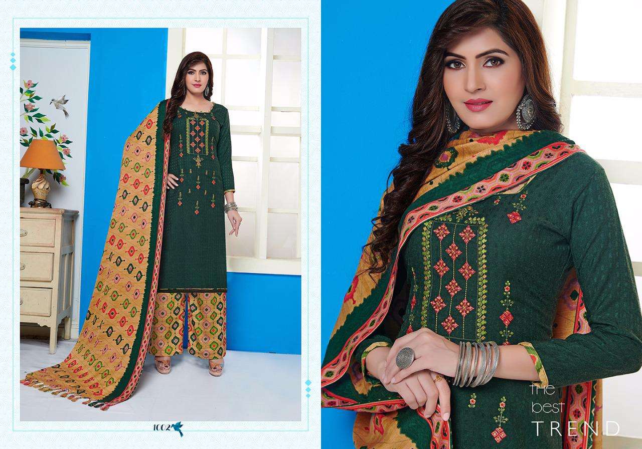 ETHNICA VOL-17 BY RITU INTERNATIONAL 1001 TO 1010 SERIES DESIGNER SUITS BEAUTIFUL STYLISH FANCY COLORFUL PARTY WEAR & ETHNIC WEAR PURE PASHMINA PRINTED DRESSES AT WHOLESALE PRICE