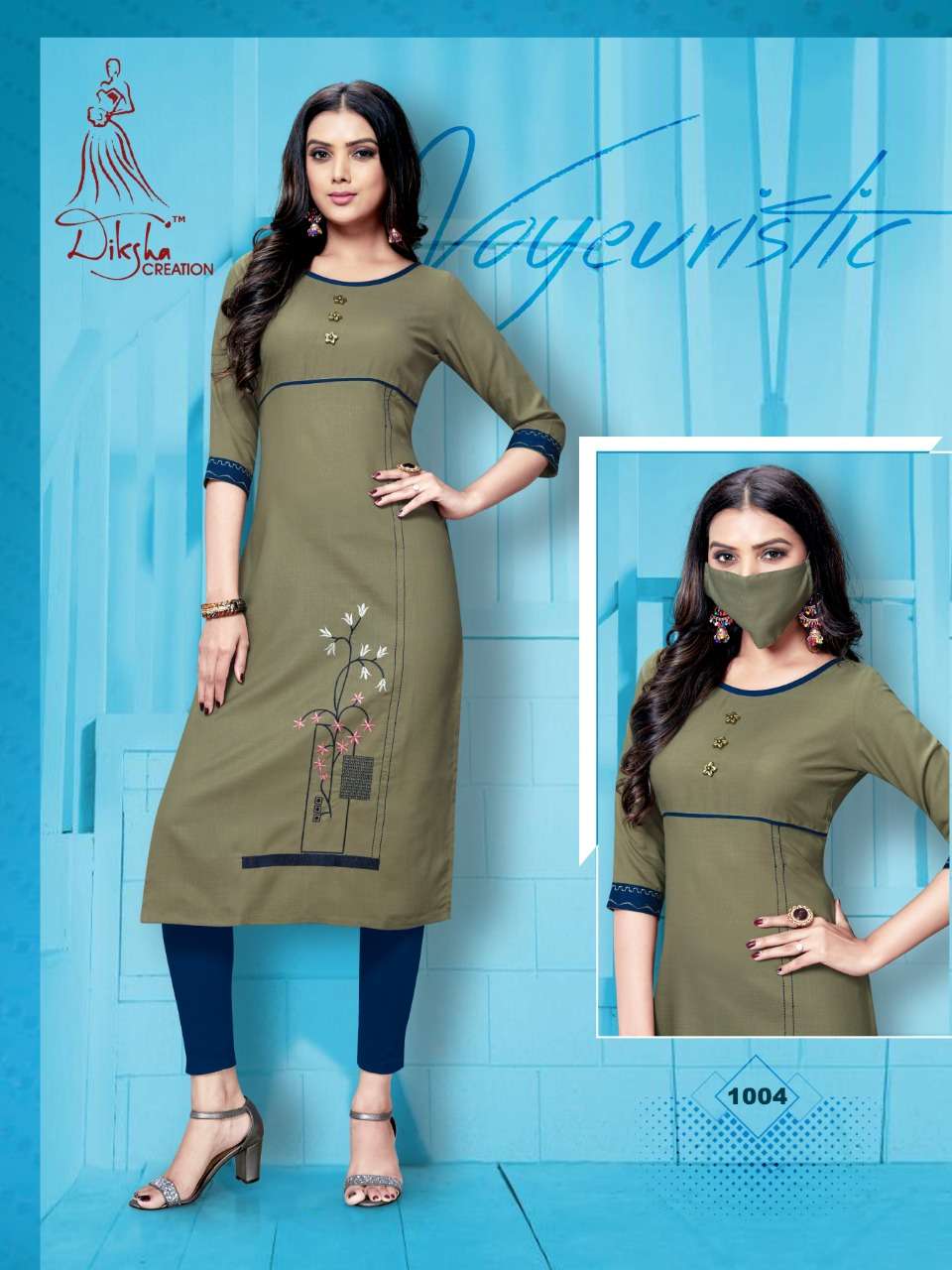 LIVAA BY DIKSHA FASHION 1001 TO 1008 SERIES BEAUTIFUL STYLISH COLORFUL FANCY PARTY WEAR & ETHNIC WEAR & READY TO WEAR SLUB MAGIC RAYON 14 KG KURTIS AT WHOLESALE PRICE