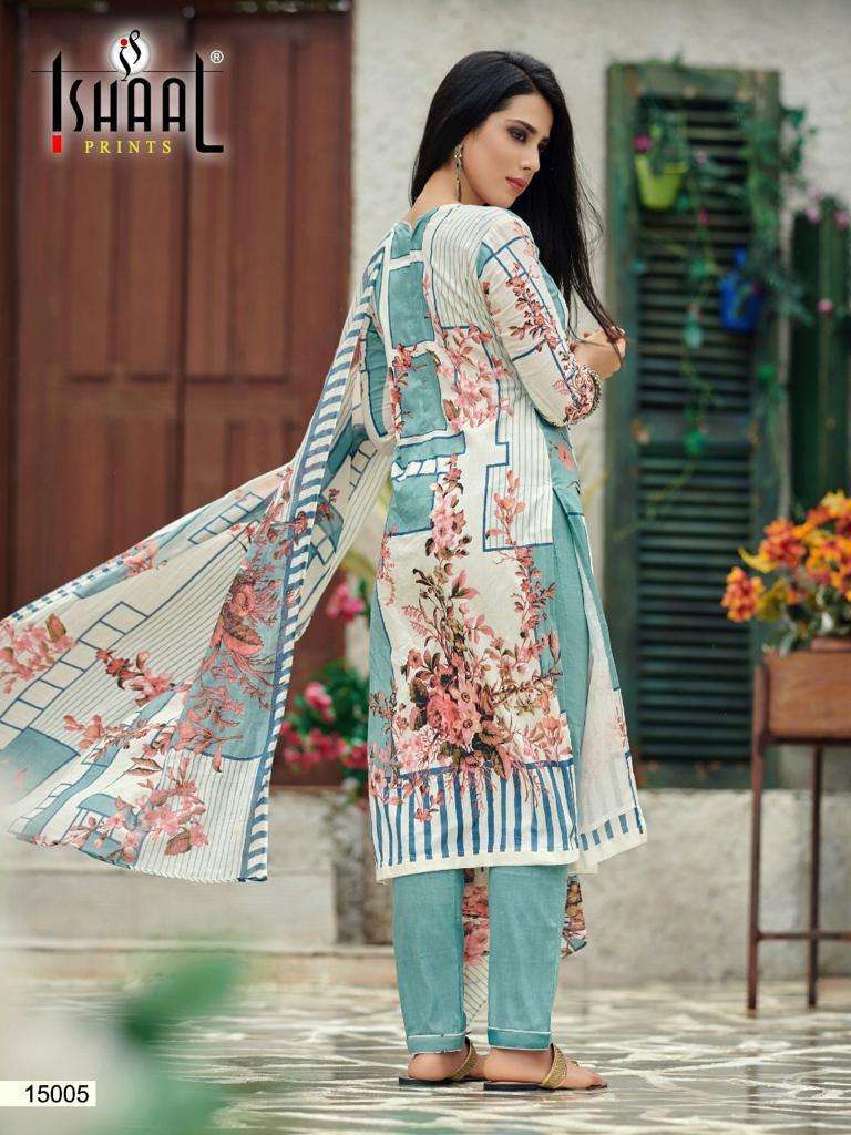 GULMOHAR VOL-15 BY ISHAAL PRINT 15001 TO 15010 SERIES BEAUTIFUL SUITS STYLISH FANCY COLORFUL PARTY WEAR & OCCASIONAL WEAR PURE LAWN PRINTED DRESSES AT WHOLESALE PRICE