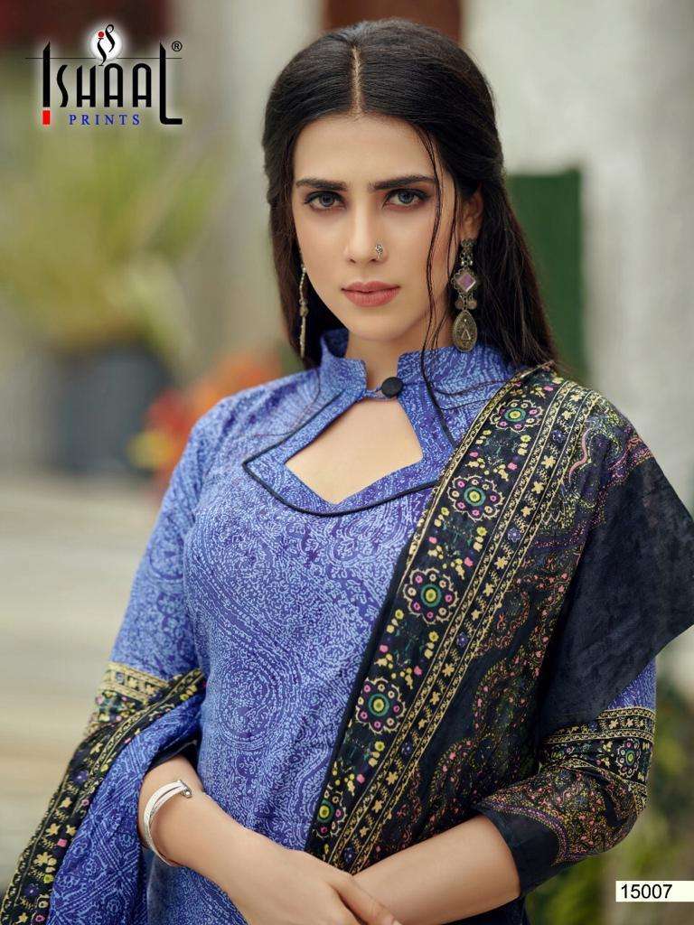 GULMOHAR VOL-15 BY ISHAAL PRINT 15001 TO 15010 SERIES BEAUTIFUL SUITS STYLISH FANCY COLORFUL PARTY WEAR & OCCASIONAL WEAR PURE LAWN PRINTED DRESSES AT WHOLESALE PRICE