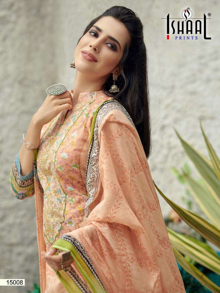GULMOHAR VOL-15 BY ISHAAL PRINT 15001 TO 15010 SERIES BEAUTIFUL SUITS STYLISH FANCY COLORFUL PARTY WEAR & OCCASIONAL WEAR PURE LAWN PRINTED DRESSES AT WHOLESALE PRICE