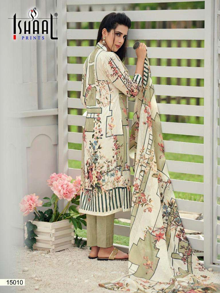 GULMOHAR VOL-15 BY ISHAAL PRINT 15001 TO 15010 SERIES BEAUTIFUL SUITS STYLISH FANCY COLORFUL PARTY WEAR & OCCASIONAL WEAR PURE LAWN PRINTED DRESSES AT WHOLESALE PRICE