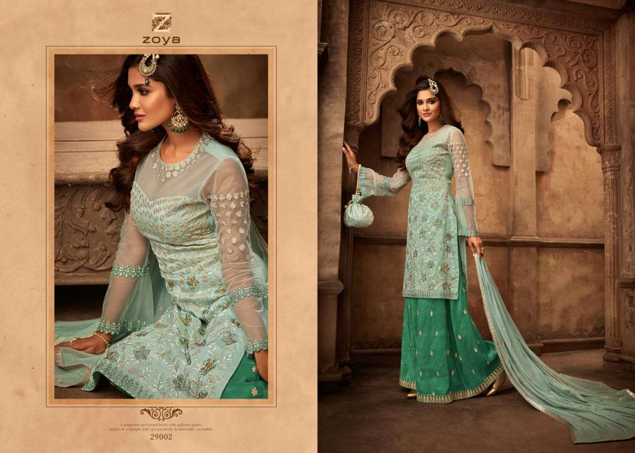 MOMENTS NX BY ZOYA 29002 TO 29007 SERIES BEAUTIFUL SUITS STYLISH FANCY COLORFUL PARTY WEAR & OCCASIONAL WEAR GEORGETTE EMBROIDERED DRESSES AT WHOLESALE PRICE