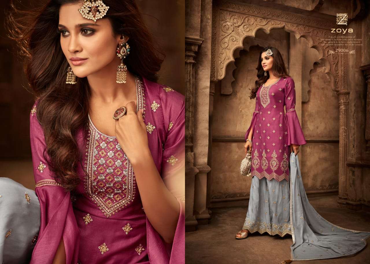 MOMENTS NX BY ZOYA 29002 TO 29007 SERIES BEAUTIFUL SUITS STYLISH FANCY COLORFUL PARTY WEAR & OCCASIONAL WEAR GEORGETTE EMBROIDERED DRESSES AT WHOLESALE PRICE