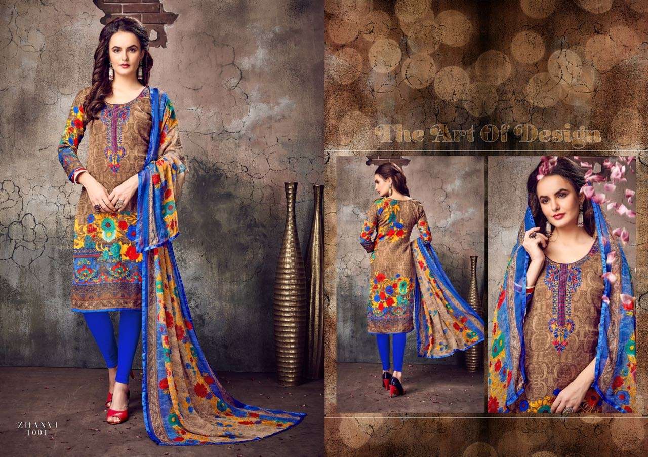 ZHANVI BY RITU INTERNATIONAL 1001 TO 1010 SERIES BEAUTIFUL SUITS STYLISH FANCY COLORFUL PARTY WEAR & OCCASIONAL WEAR PASHMINA DIGITAL PRINTED DRESSES AT WHOLESALE PRICE