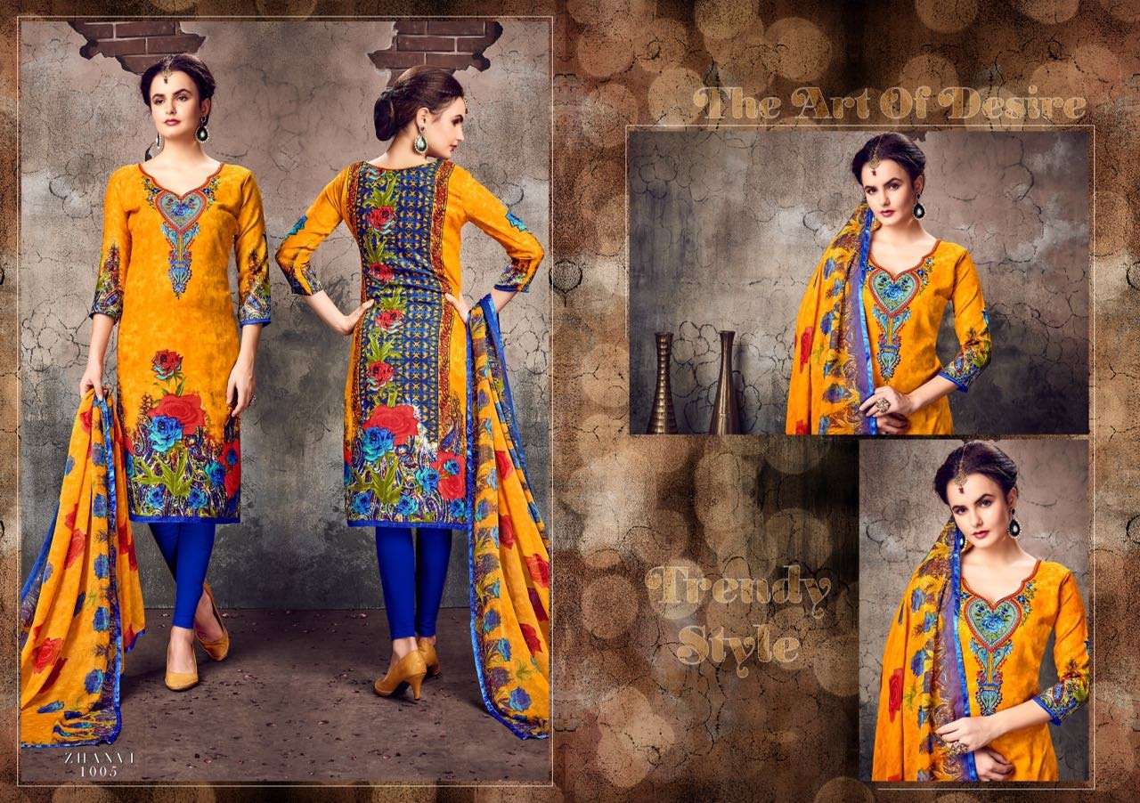 ZHANVI BY RITU INTERNATIONAL 1001 TO 1010 SERIES BEAUTIFUL SUITS STYLISH FANCY COLORFUL PARTY WEAR & OCCASIONAL WEAR PASHMINA DIGITAL PRINTED DRESSES AT WHOLESALE PRICE