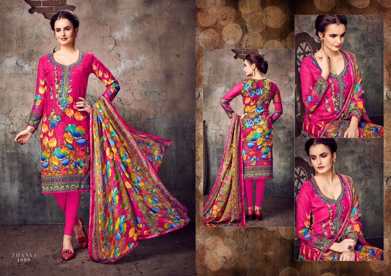 ZHANVI BY RITU INTERNATIONAL 1001 TO 1010 SERIES BEAUTIFUL SUITS STYLISH FANCY COLORFUL PARTY WEAR & OCCASIONAL WEAR PASHMINA DIGITAL PRINTED DRESSES AT WHOLESALE PRICE