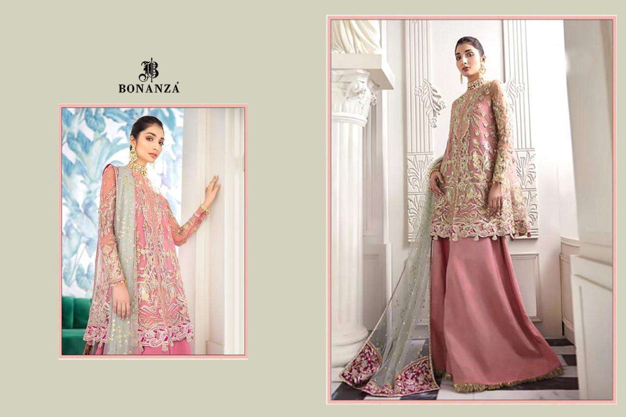 TAJ VOL-2 BY BONANZA 01 TO 02 SERIES BEAUTIFUL PAKISTANI SUITS COLORFUL STYLISH FANCY CASUAL WEAR & ETHNIC WEAR BUTTERFLY NET WITH HEAVY EMBROIDERED DRESSES AT WHOLESALE PRICE