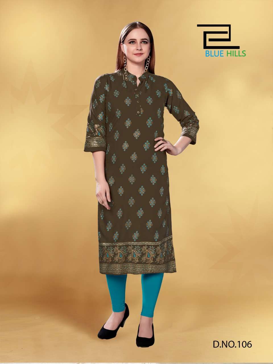 JOLIE BY BLUE HILLS 101 TO 108 SERIES BEAUTIFUL STYLISH FANCY COLORFUL CASUAL WEAR & ETHNIC WEAR & READY TO WEAR 14 KG RAYON FOIL PRINTED KURTIS AT WHOLESALE PRICE