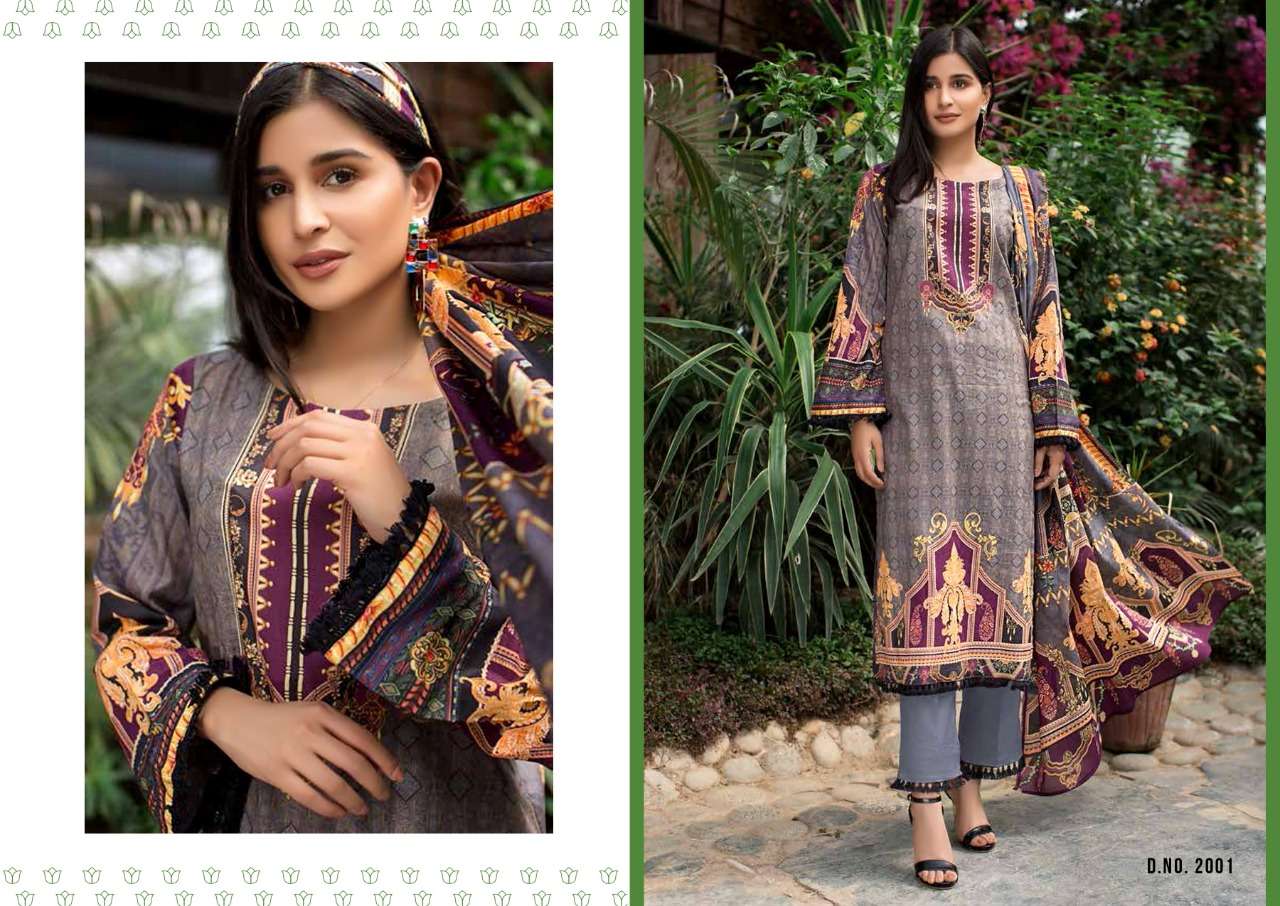 MAHNOOR VOL-2 BY BIN SAEED 2001 TO 2010 DESIGNER SUITS BEAUTIFUL STYLISH FANCY COLORFUL PARTY WEAR & ETHNIC WEAR PURE LAWN COTTON DRESSES AT WHOLESALE PRICE