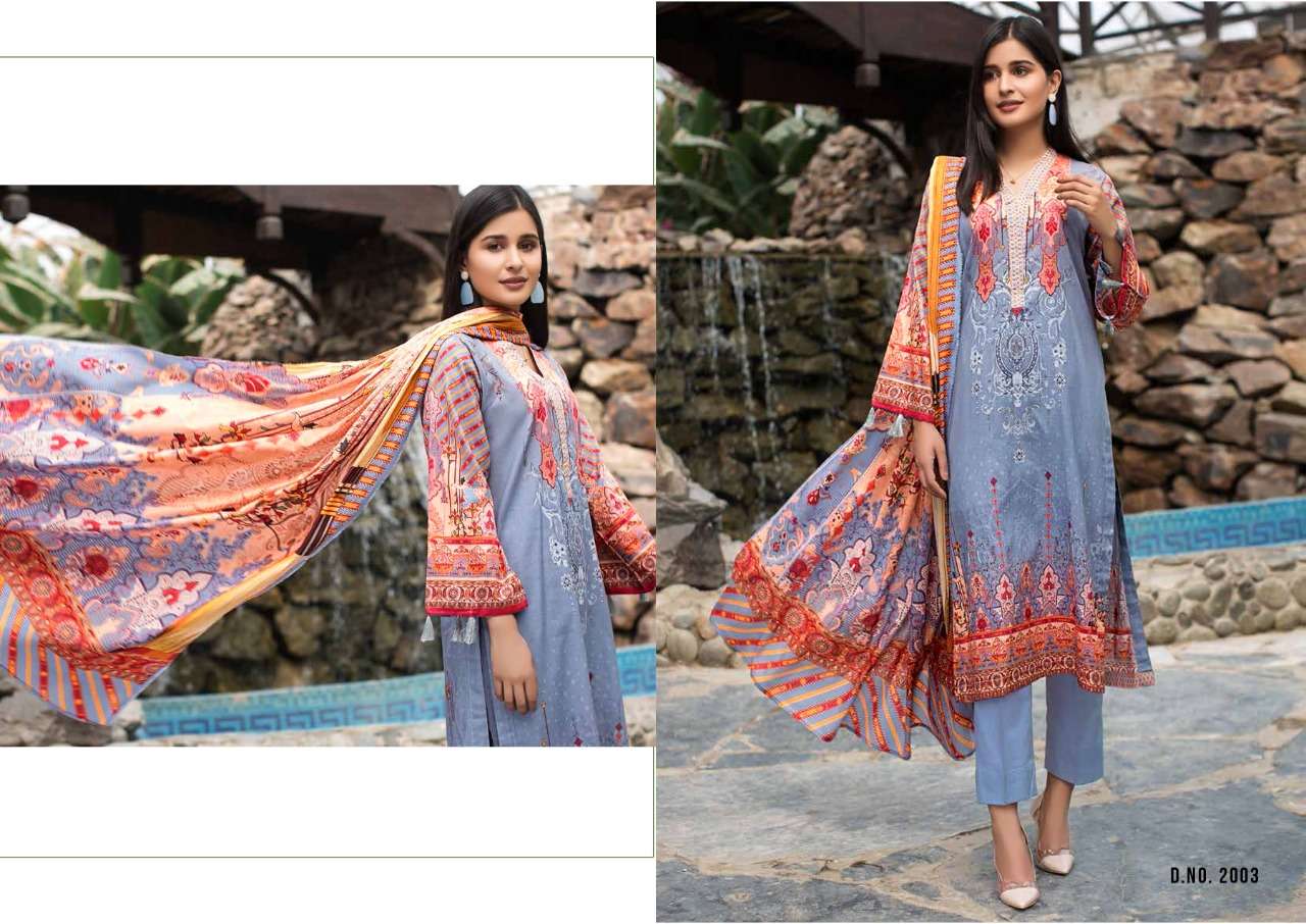 MAHNOOR VOL-2 BY BIN SAEED 2001 TO 2010 DESIGNER SUITS BEAUTIFUL STYLISH FANCY COLORFUL PARTY WEAR & ETHNIC WEAR PURE LAWN COTTON DRESSES AT WHOLESALE PRICE