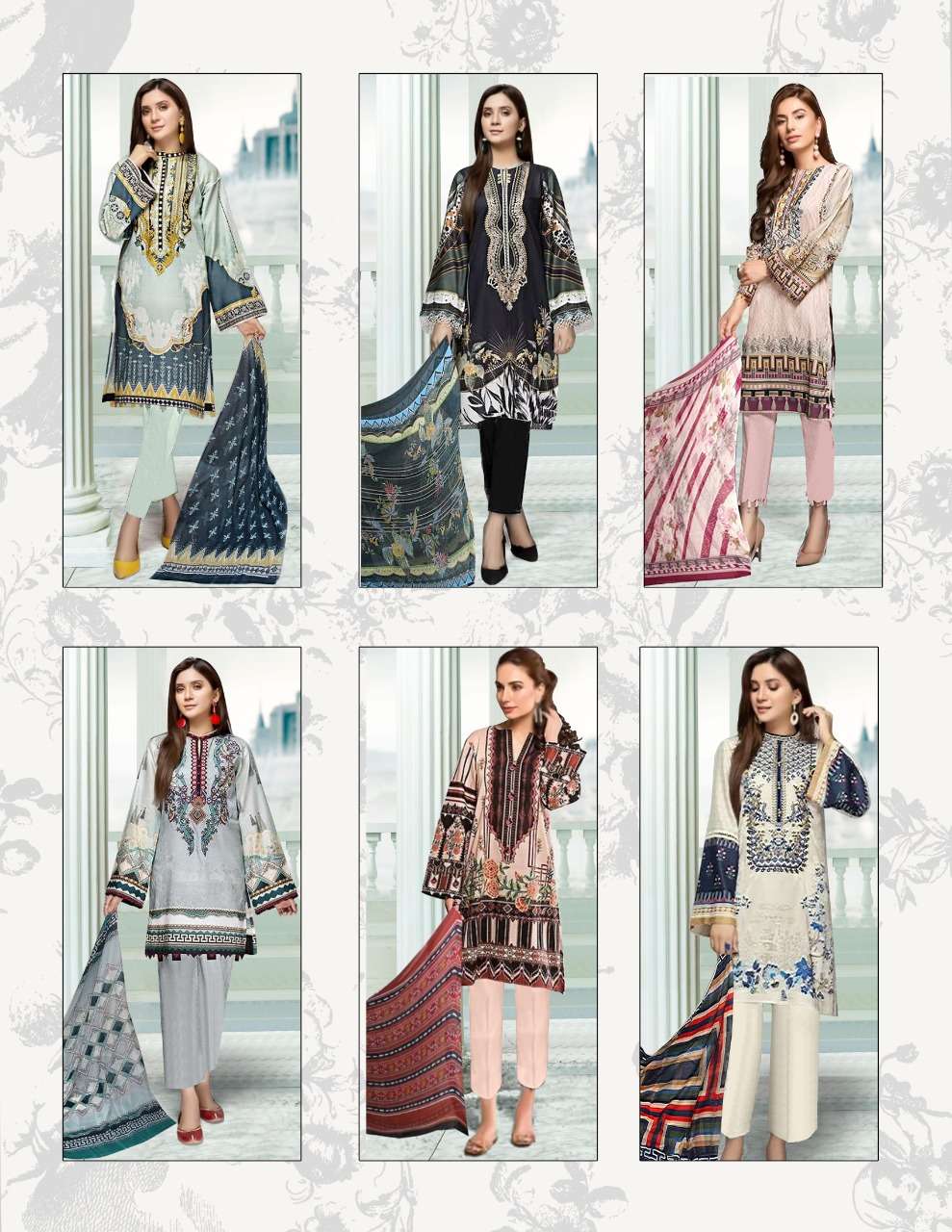 BAROQUE LAWN COLLECTION-2020 BY FASHID WHOLESALE 1001 TO 1008 SERIES DESIGNER SUITS STYLISH DESIGNER COLORFUL FANCY BEAUTIFUL PARTY WEAR & ETHNIC WEAR PURE CAMBRIC LAWN DRESSES AT WHOLESALE PRICE