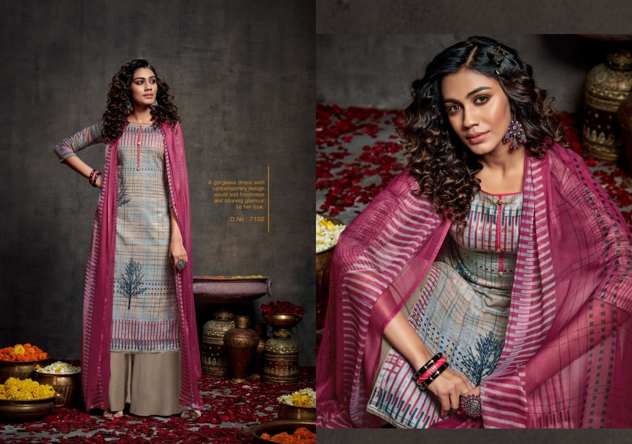 PARIS COLLECTION BY KESAR 7101 TO 7108 SERIES BEAUTIFUL WINTER COLLECTION SUITS STYLISH FANCY COLORFUL CASUAL WEAR & ETHNIC WEAR PASHMINA PRINTED DRESSES AT WHOLESALE PRICE