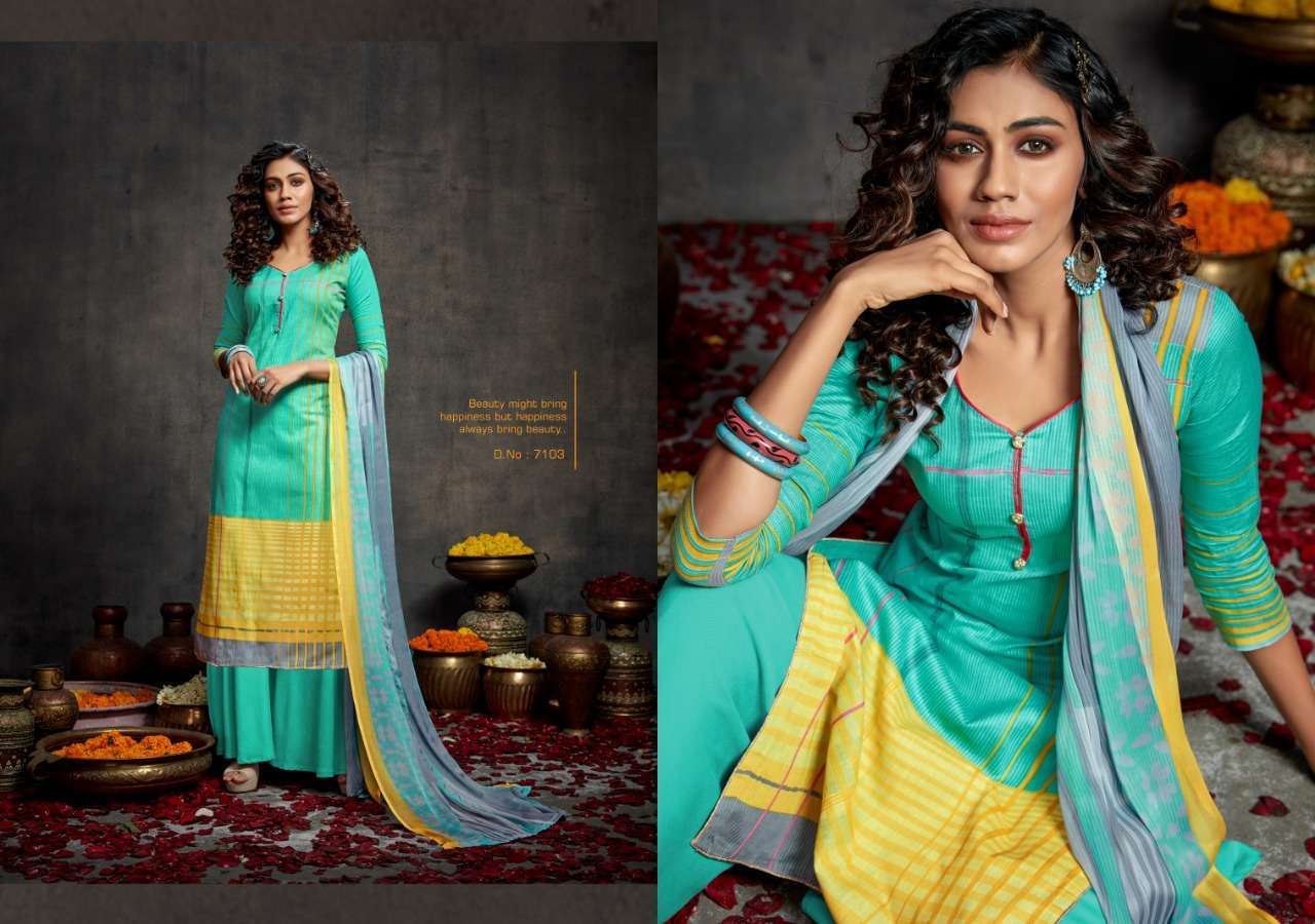 PARIS COLLECTION BY KESAR 7101 TO 7108 SERIES BEAUTIFUL WINTER COLLECTION SUITS STYLISH FANCY COLORFUL CASUAL WEAR & ETHNIC WEAR PASHMINA PRINTED DRESSES AT WHOLESALE PRICE