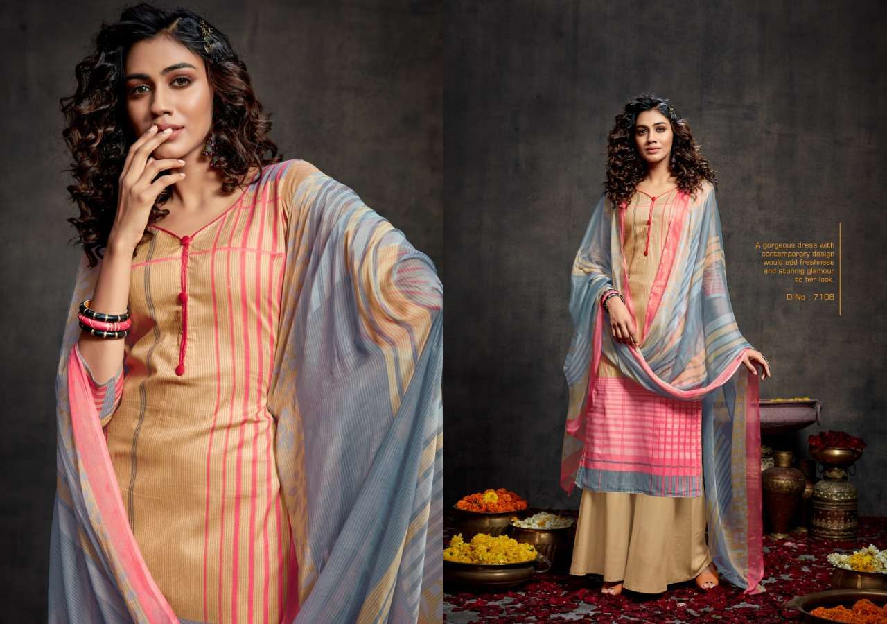 PARIS COLLECTION BY KESAR 7101 TO 7108 SERIES BEAUTIFUL WINTER COLLECTION SUITS STYLISH FANCY COLORFUL CASUAL WEAR & ETHNIC WEAR PASHMINA PRINTED DRESSES AT WHOLESALE PRICE