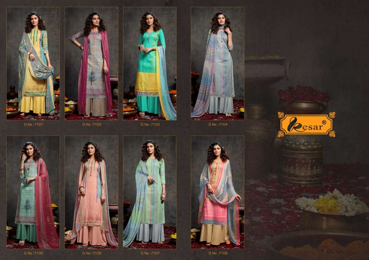 PARIS COLLECTION BY KESAR 7101 TO 7108 SERIES BEAUTIFUL WINTER COLLECTION SUITS STYLISH FANCY COLORFUL CASUAL WEAR & ETHNIC WEAR PASHMINA PRINTED DRESSES AT WHOLESALE PRICE