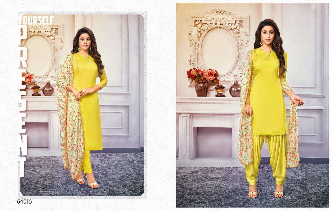 SECRATES BY KAPIL TRENDZ 64008 TO 64016 SERIES BEAUTIFUL WINTER COLLECTION SUITS STYLISH FANCY COLORFUL CASUAL WEAR & ETHNIC WEAR SILK CHEQUES WITH HAND WORK DRESSES AT WHOLESALE PRICE