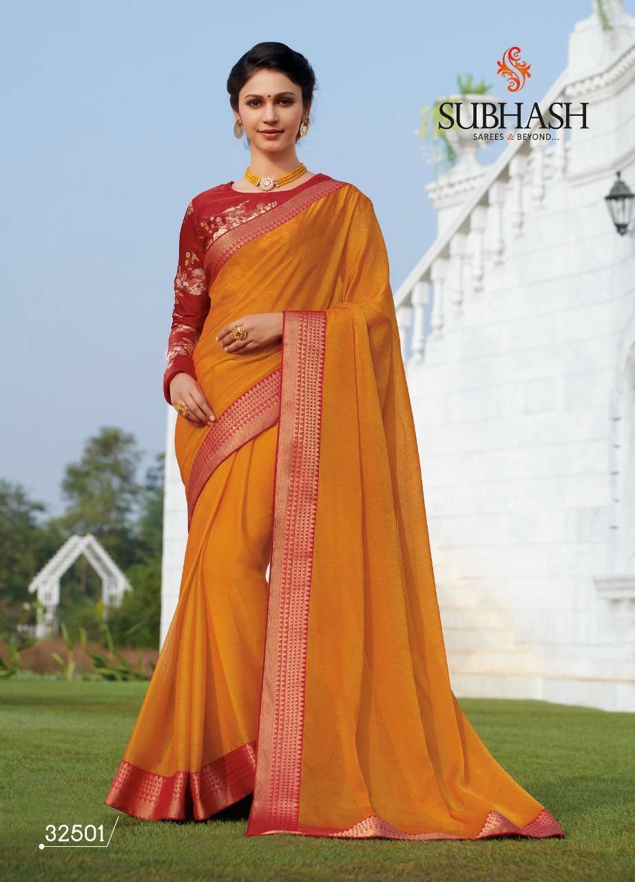 SPARSH VOL-4 BY SUBHASH SAREES 325001 TO 32516 SERIES INDIAN TRADITIONAL WEAR COLLECTION BEAUTIFUL STYLISH FANCY COLORFUL PARTY WEAR & OCCASIONAL WEAR CHIFFON EMBROIDERED SAREES AT WHOLESALE PRICE