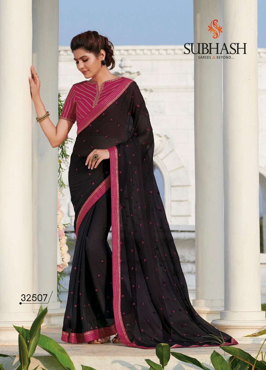 SPARSH VOL-4 BY SUBHASH SAREES 325001 TO 32516 SERIES INDIAN TRADITIONAL WEAR COLLECTION BEAUTIFUL STYLISH FANCY COLORFUL PARTY WEAR & OCCASIONAL WEAR CHIFFON EMBROIDERED SAREES AT WHOLESALE PRICE
